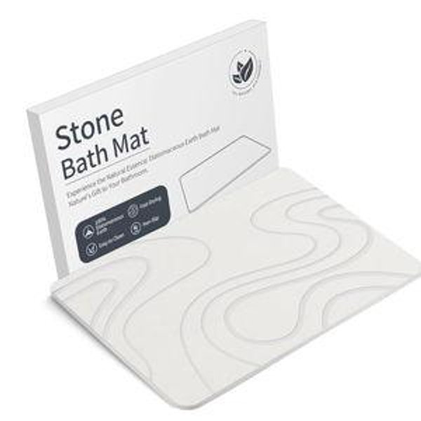 White Stone Bath Mat