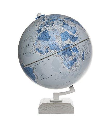 Replogle Berkner, Blue Ocean World Globe, White Base, Designer Series (12"/30cm Diameter) Made in USA