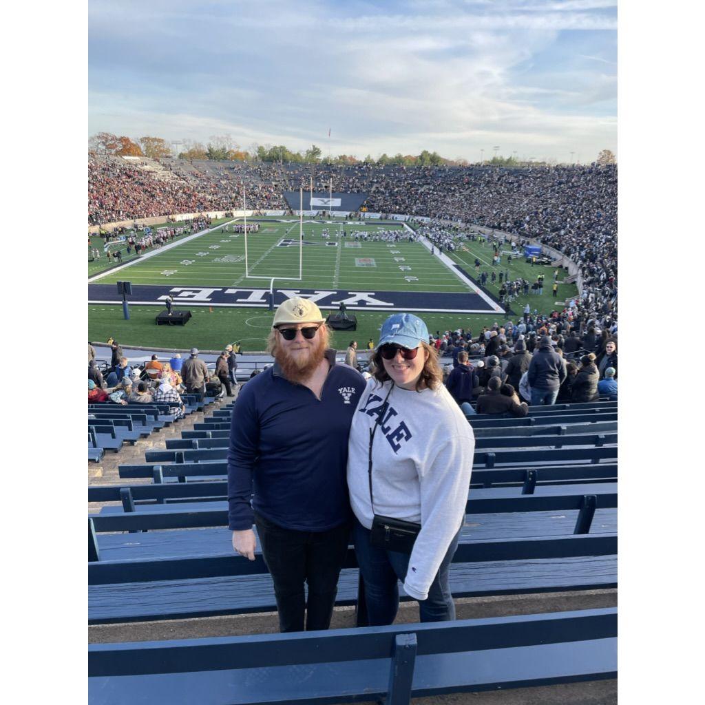 Our first Yale vs. Harvard game! (they didn't win...)