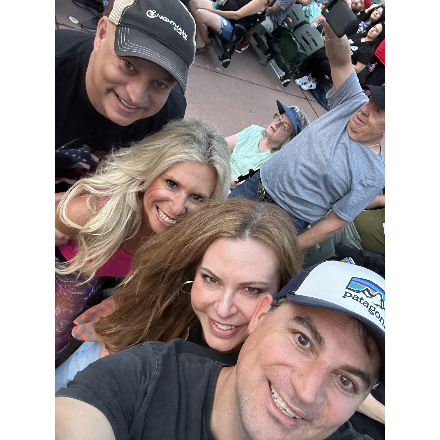 Throwback vibes with Kevin and Steph at an 80’s show.