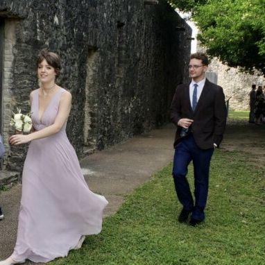 Our first wedding together, Ellen's in 2019.