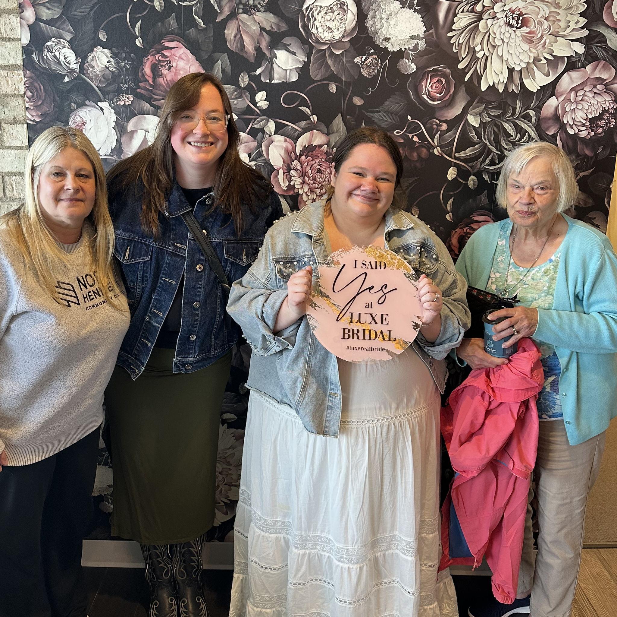 Abbie Dress shopping round 2- she tried on 10 dresses May 2025