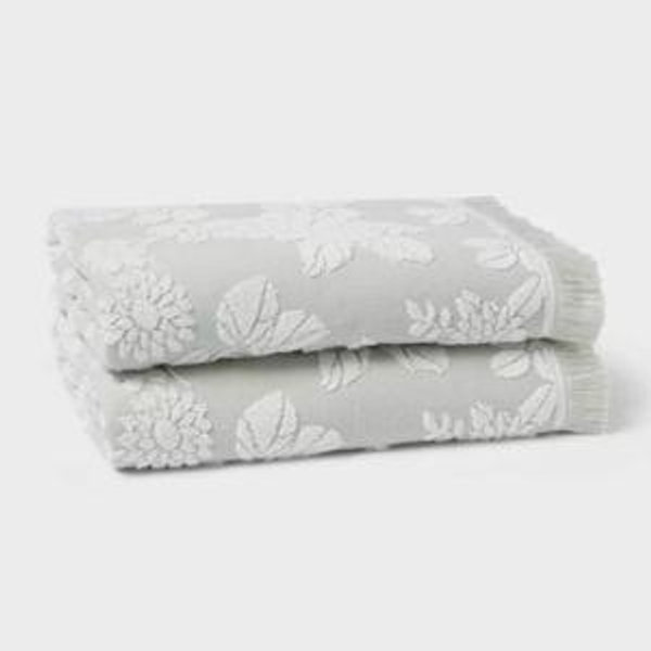 Traditional Garden Floral Towel Green - Threshold™