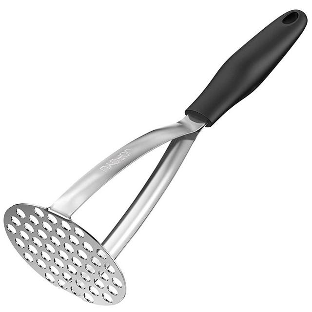 Household Heavy Duty Potato Masher, Stainless Steel - Black