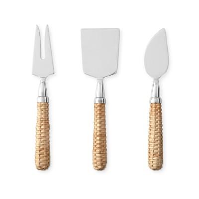 Light Woven Cheese Knives, Set of 3