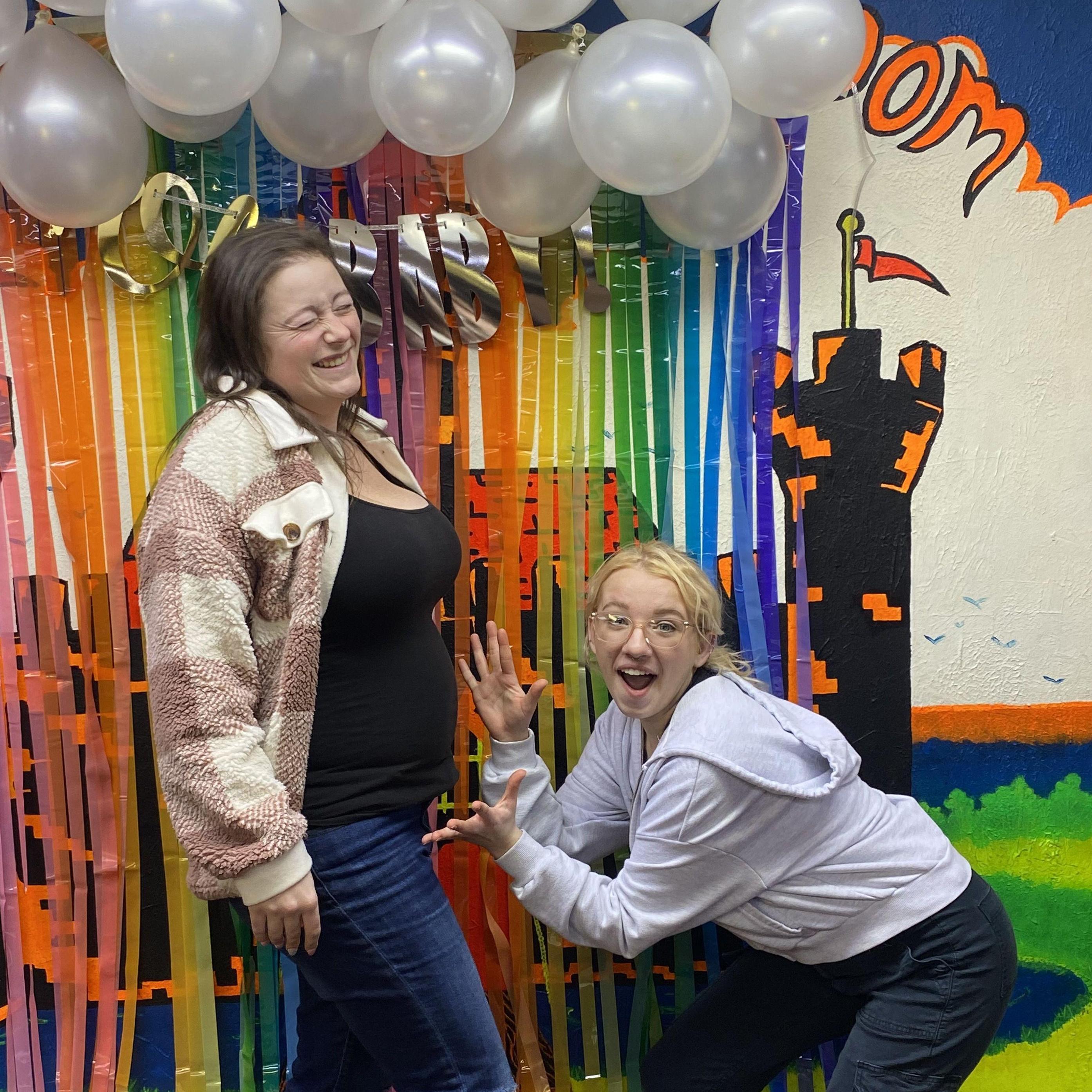 Sydney and Shannon at Shannon's gender reveal