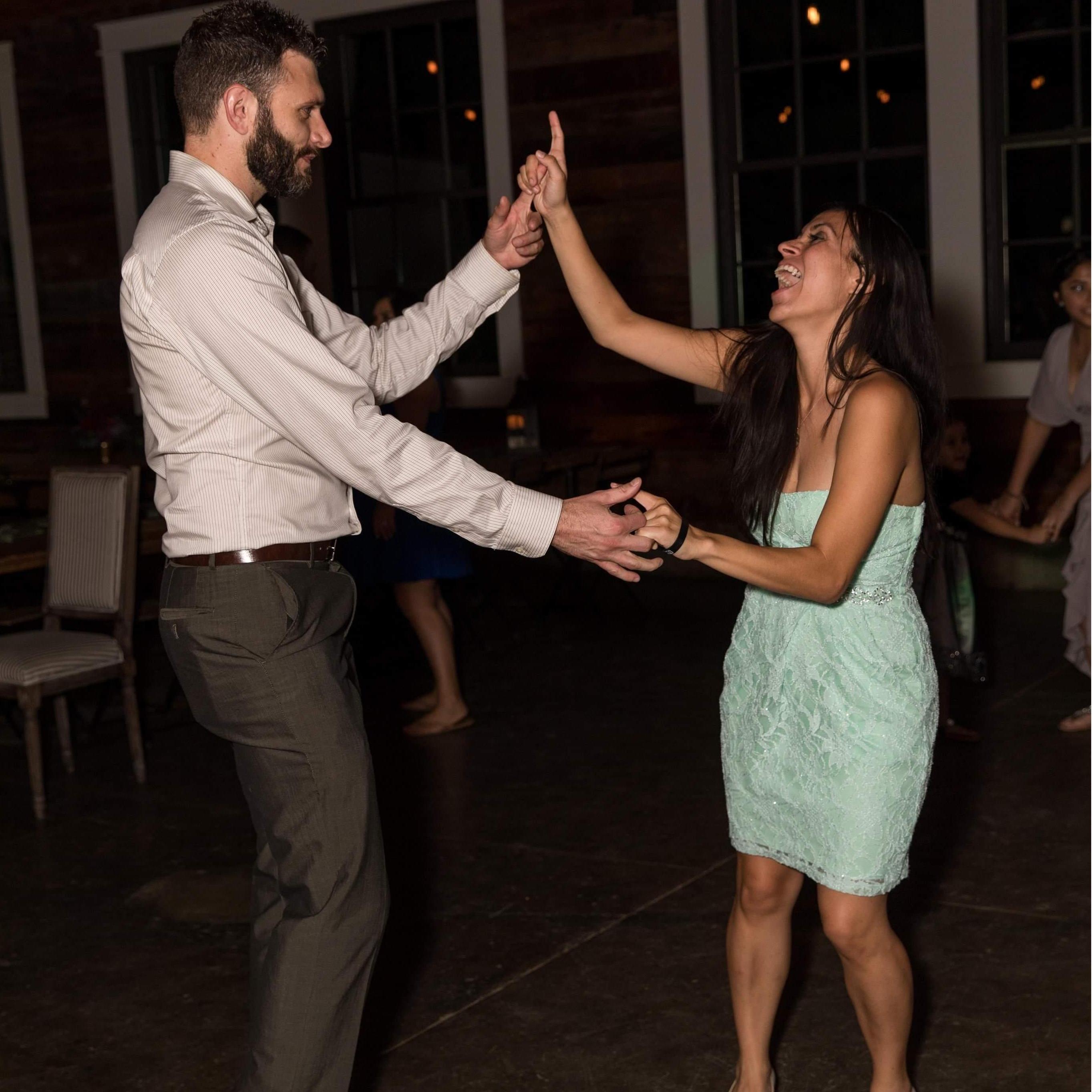 Dancing fun.