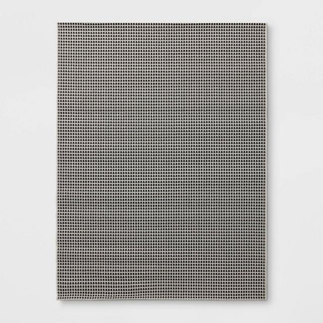 5'3"x7' Micro Grid Rectangular Woven Indoor Outdoor Area Rug Gray - Threshold™