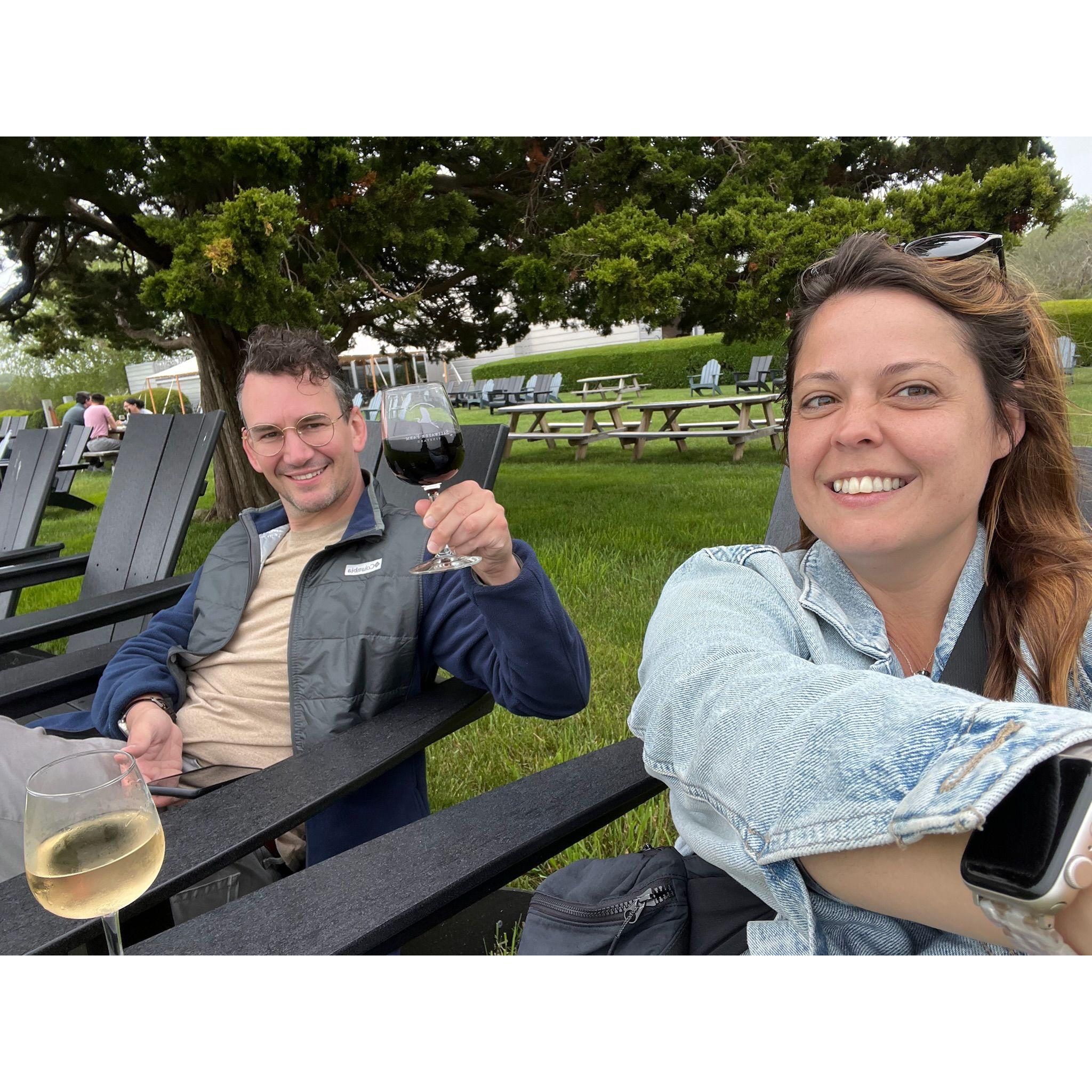 Wine and oysters Connecticut