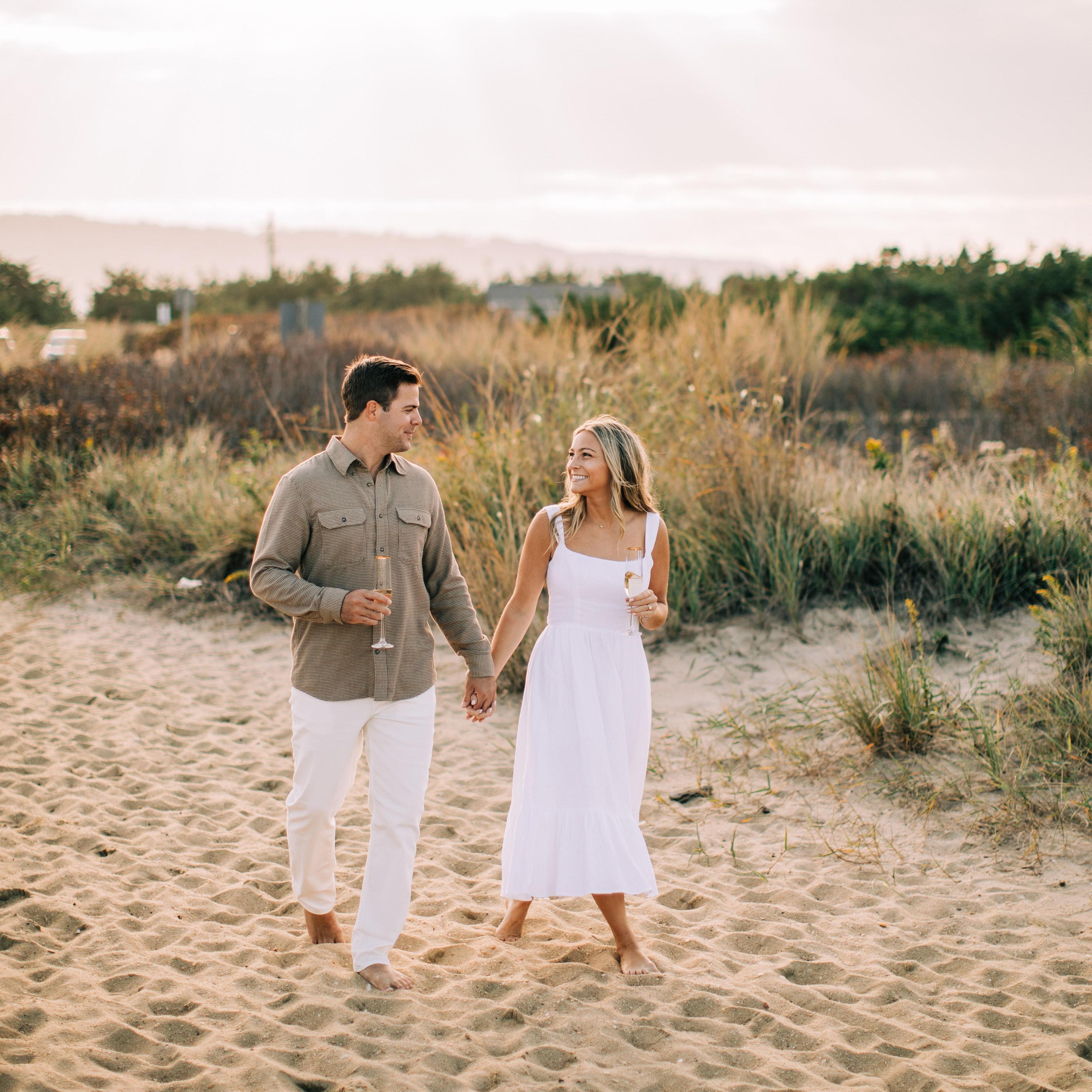 Our engagement shoot, which took place on Sandy Hook