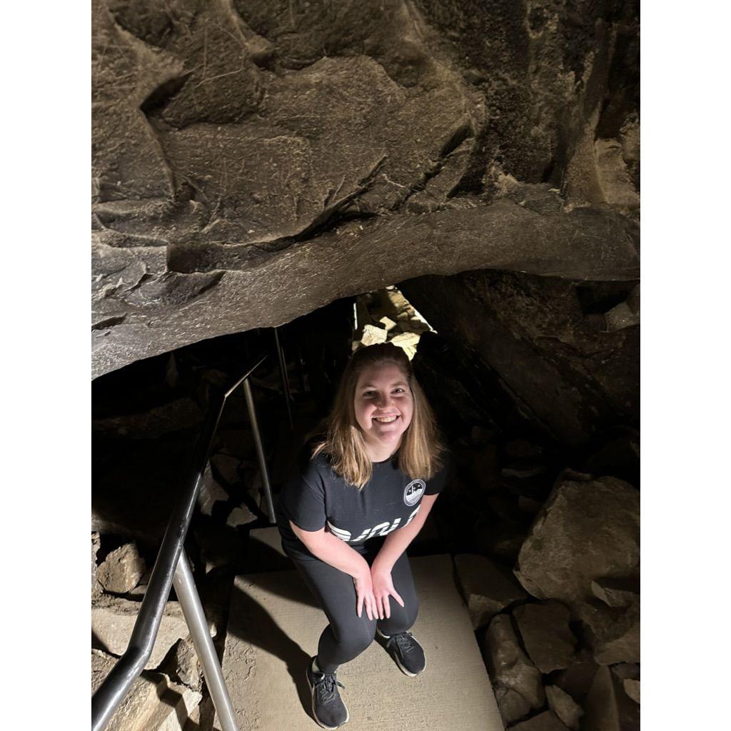 This part was so small even Elana had to bend down (Mammoth Caves National Park).