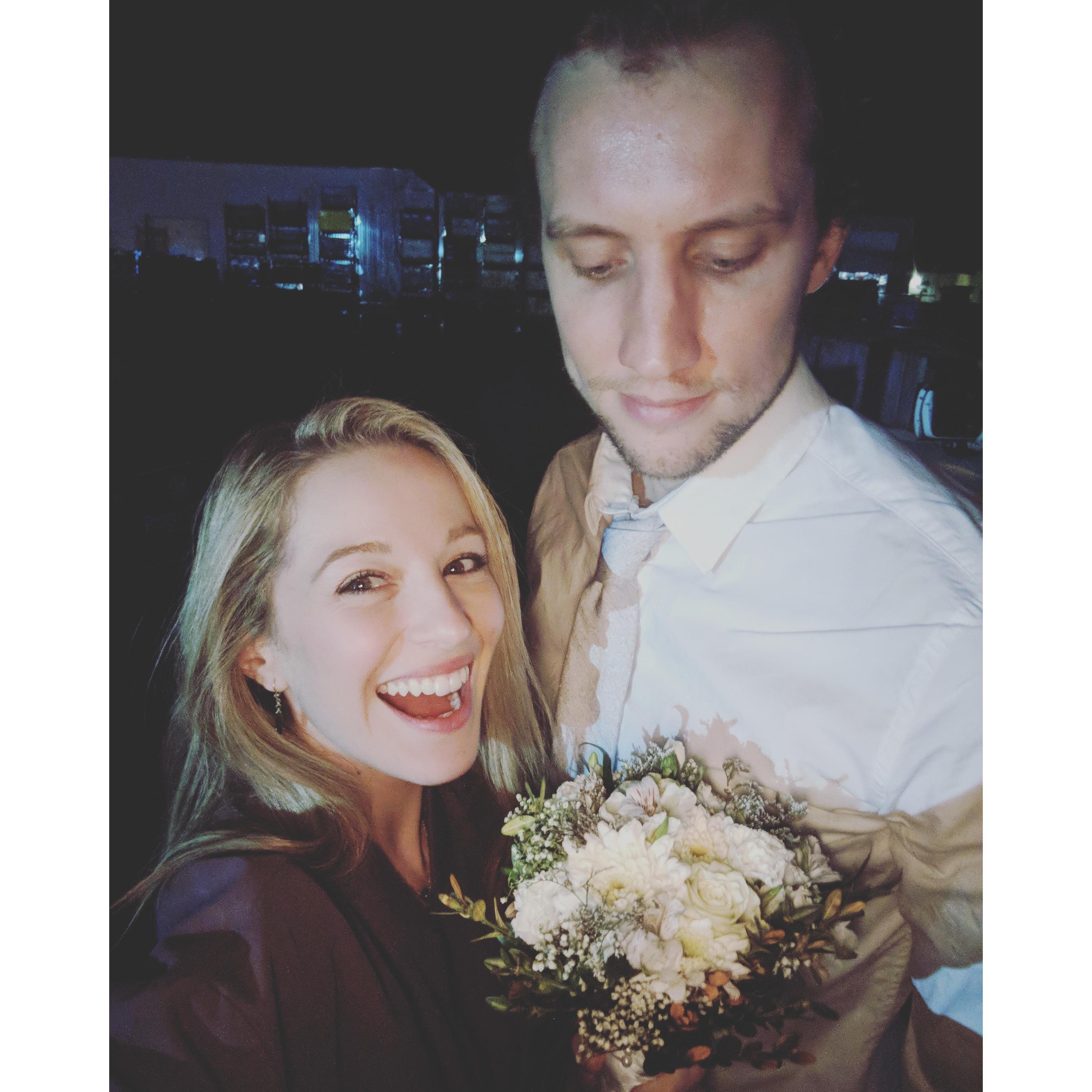 "The flowers have spoken!" - Andrew
Valerie caught the bouquet at the Kaulk Wedding, 2018