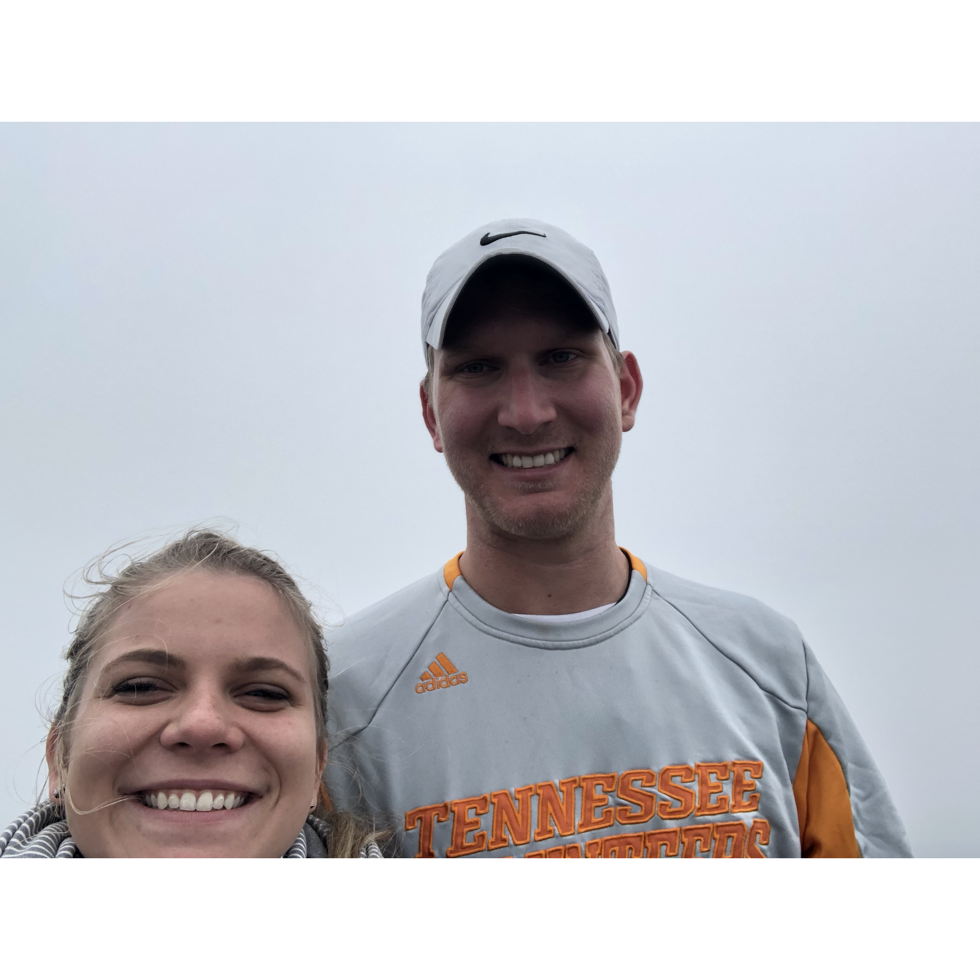 we went for a very foggy hike in Asheville!
