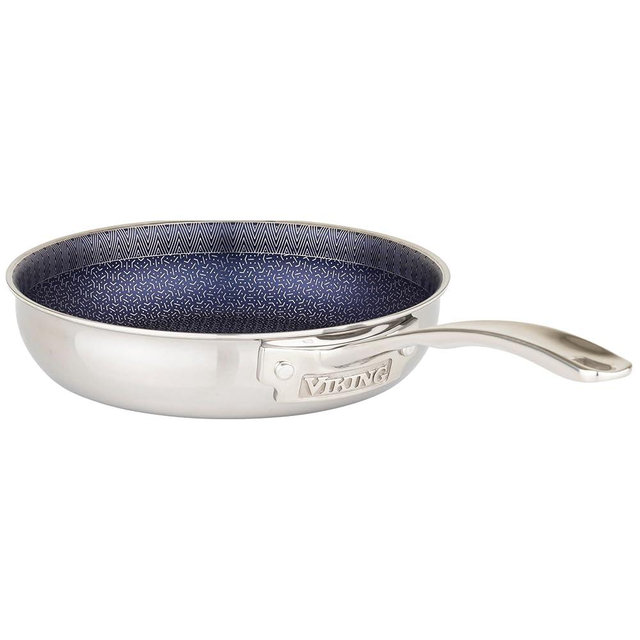 Viking 3-Ply Non Stick Frying Pan, 8 Inch Hybrid Plus Stainless Steel Kitchen Cookware, Silver