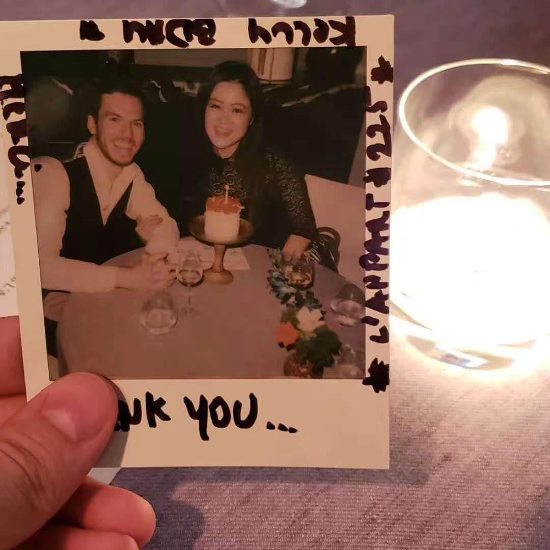 Picture within the picture. Kelly's surprise birthday dinner. Where did all the wine glasses go? Jul 14, 2018