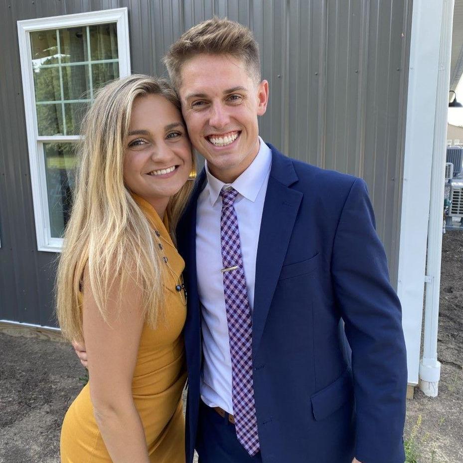 Our first wedding together... we had a "who can eat more" competition, guess who won
