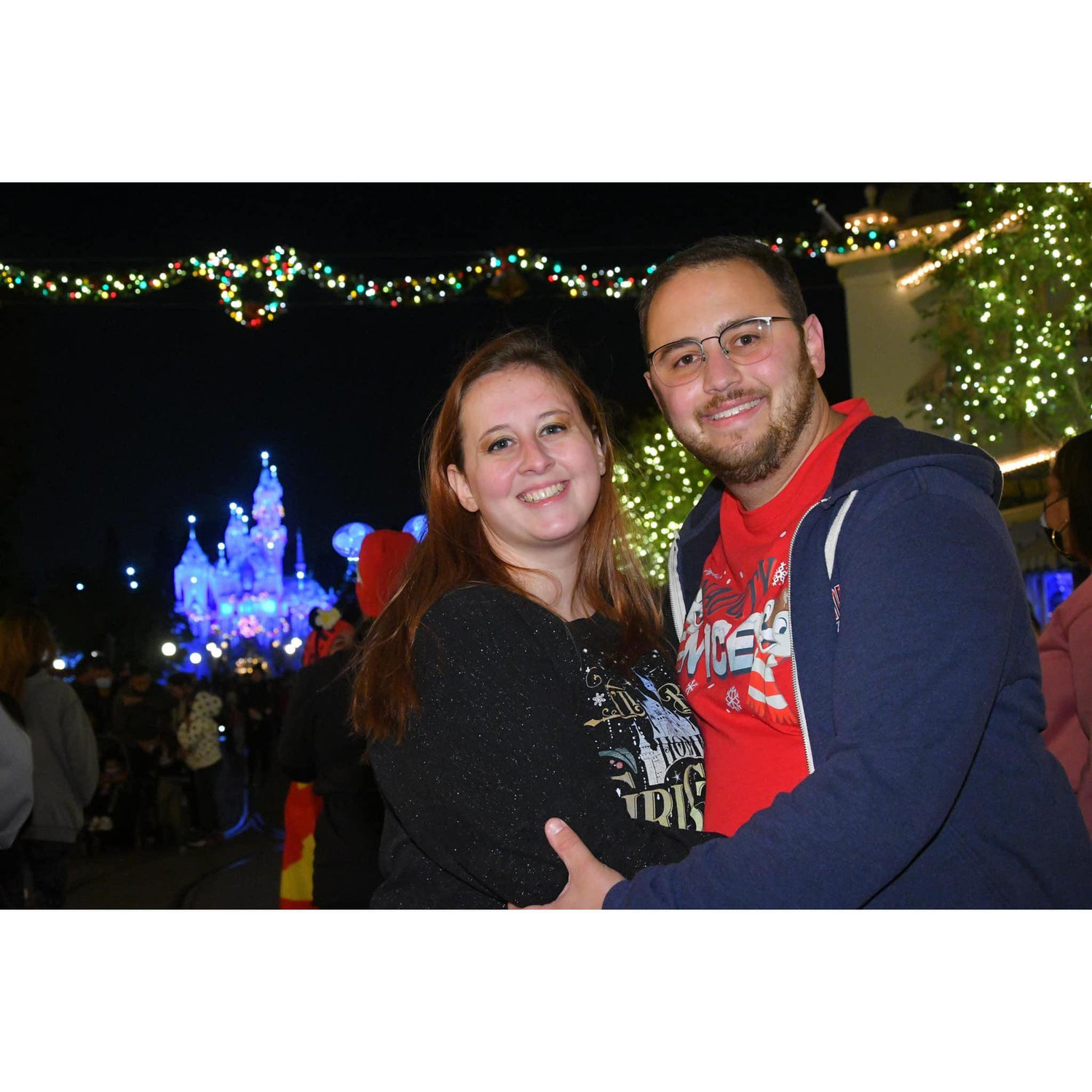 A wonderful shot from our first trip to Disneyland, when the park was decorated for the holidays.