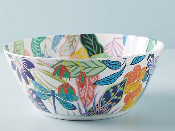 Tropical Melamine Serving Bowl