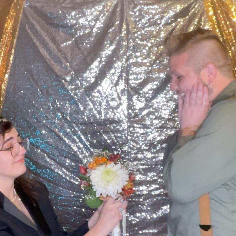 The first proposal... :P (after catching the bouquet!!)