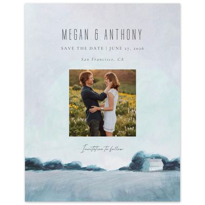 Dusty Blue Wedding Digital Save the Date - Whitaker Photo