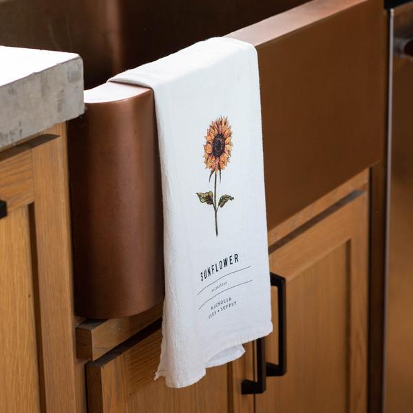 Sunflower Magnolia Garden Tea Towel