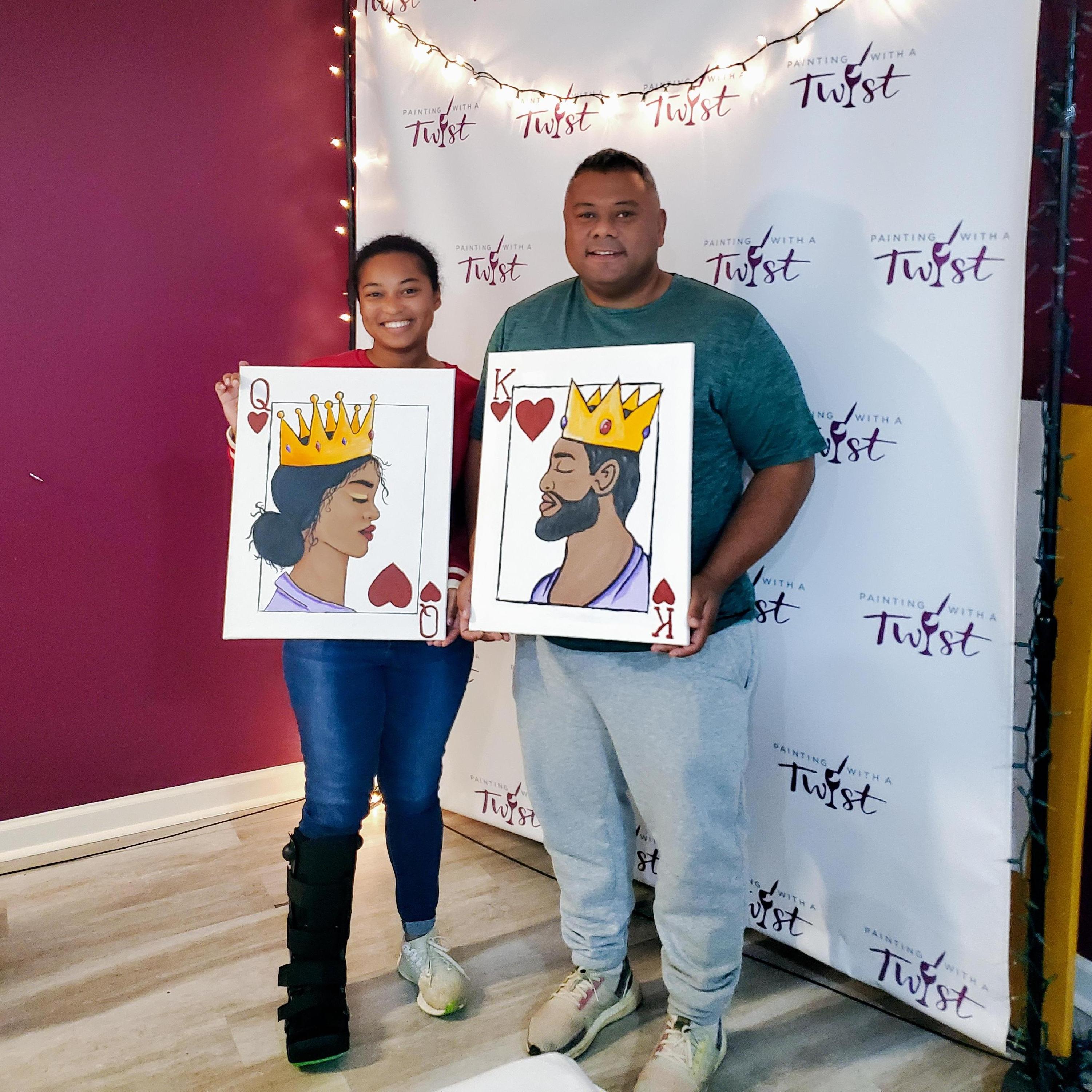 Painting with a Twist in Lawrenceville, GA. Our first date after moving for work.