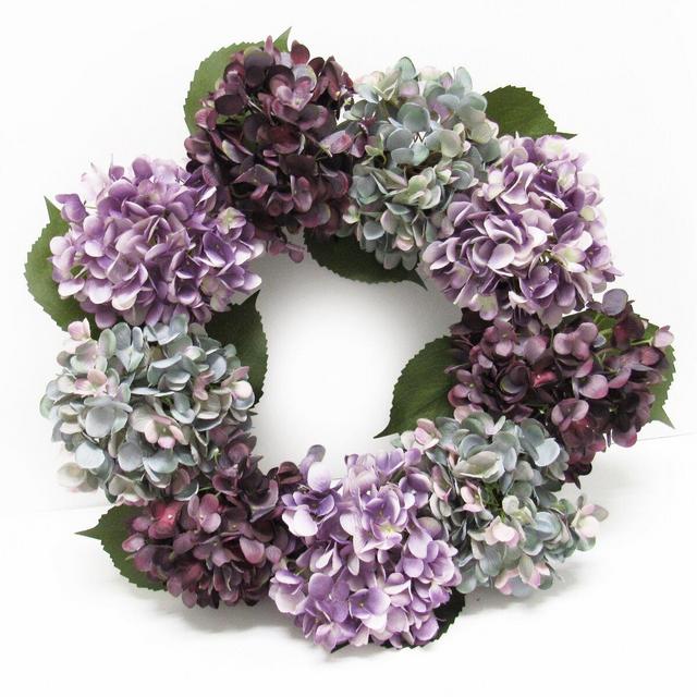 Hydrangea Flower 20" Fabric Wreath