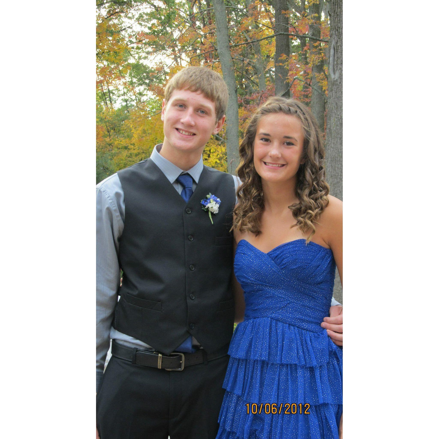 Our first homecoming together. October, 2012.