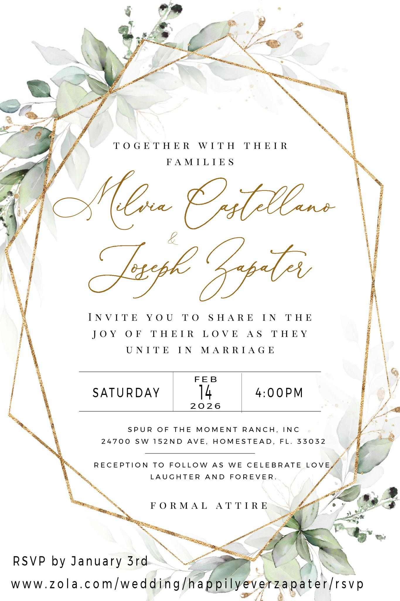 The Wedding Website of Milvia Castellano and Joseph Zapater