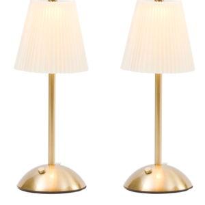 2pk 12in Pleated Fabric Rechargeable Touch Lamps | Lighting | T.J.Maxx