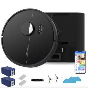 bObsweep - Dustin Self-Empty Robot Vacuum & Mop with 100-Day Odor Control Dock, 5000 Pa Suction, Patented QSLAM Navigation - Night
