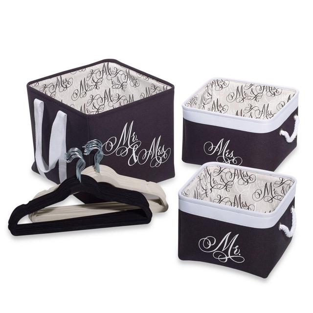 Closet Complete 23-Piece Storage Gift Set in Black/White