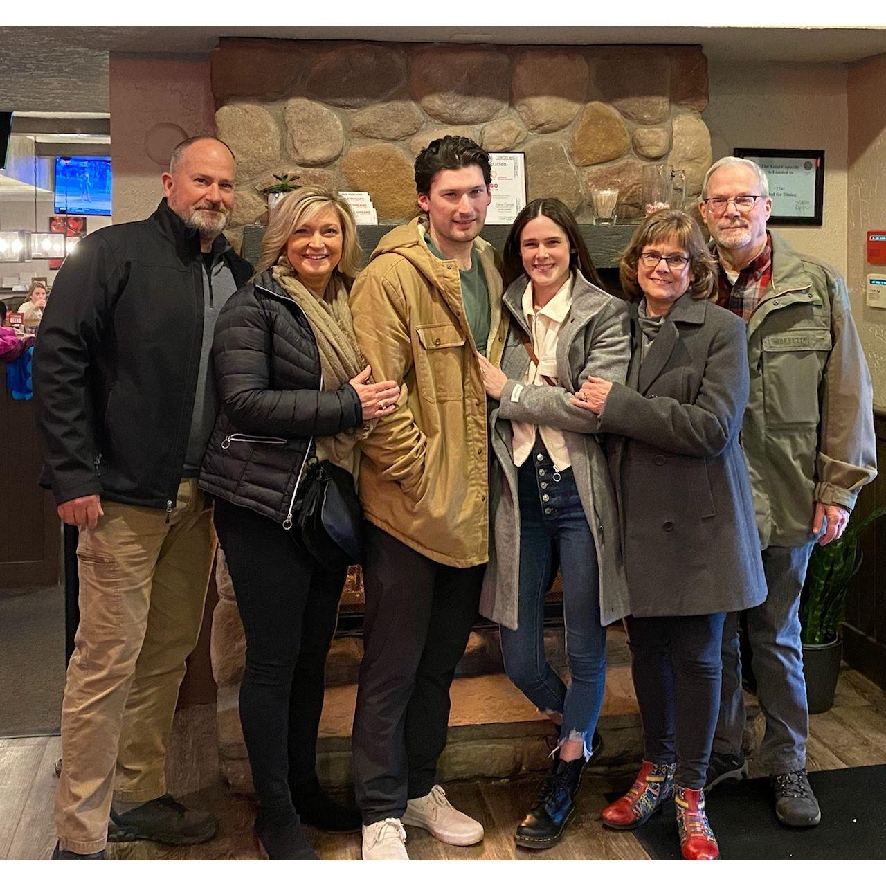 And our wonderful parents were at the engagement to surprise us!