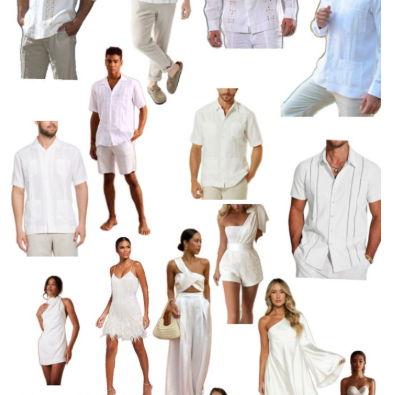 White Party Inspo - Tan Pants/Shorts are totally fine!
