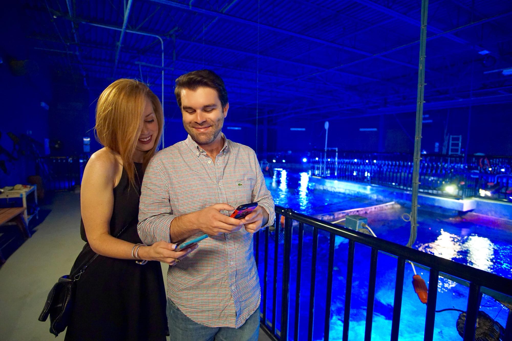February 2017 - Orlando, FL - Enjoying a backstage tour of the SEA LIFE Orlando aquarium.