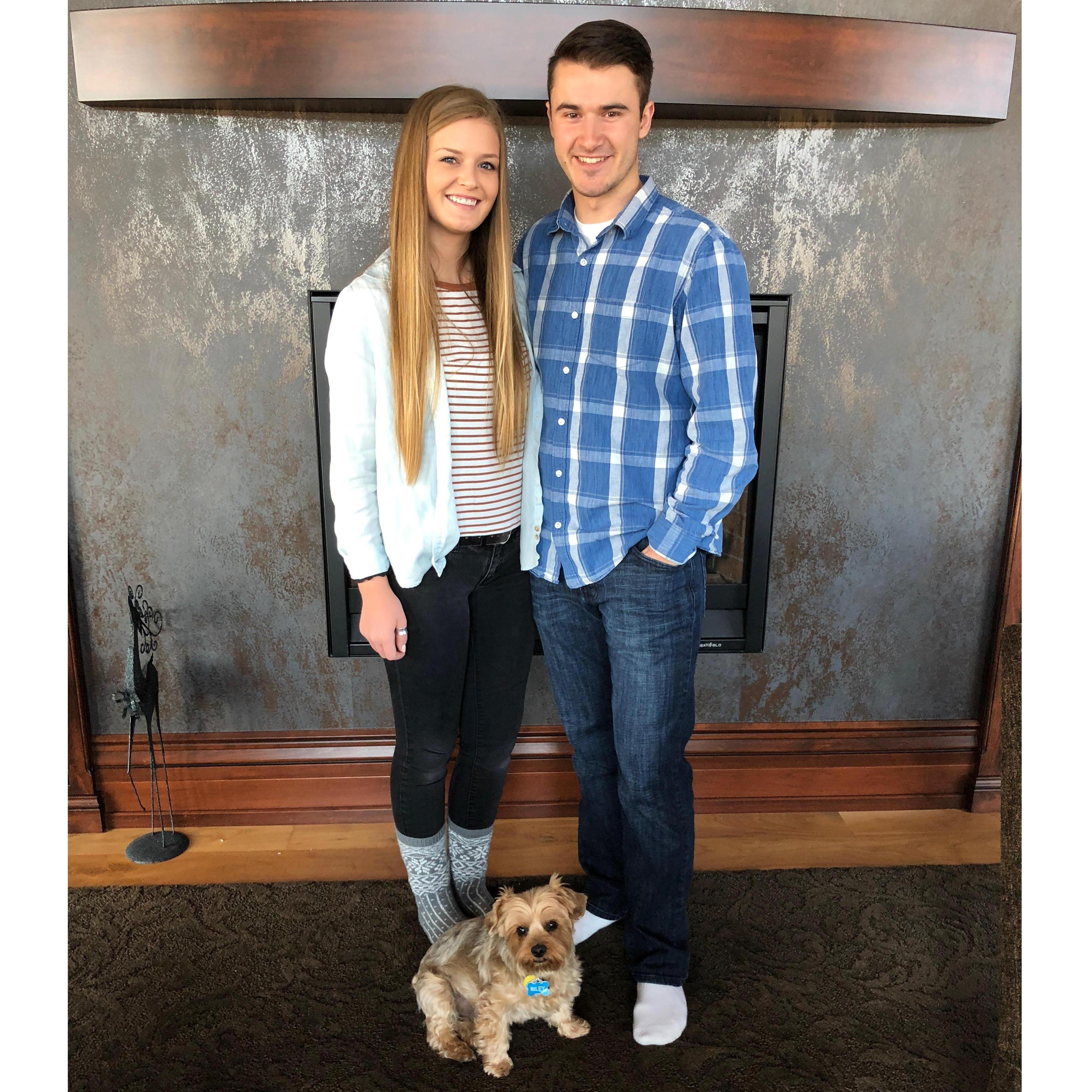 Our first Easter, April 1, 2018. Also when Robbie first met Melissa's family