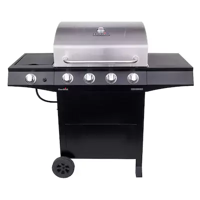 Shop Char-Broil Char-Broil Performance Black 4-Burner Liquid Propane Gas Grill with 1 Side Burner