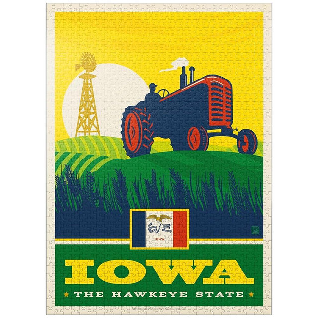 MyPuzzle Iowa: The Hawkeye State - Premium 1000 Piece Jigsaw Puzzle for Adults