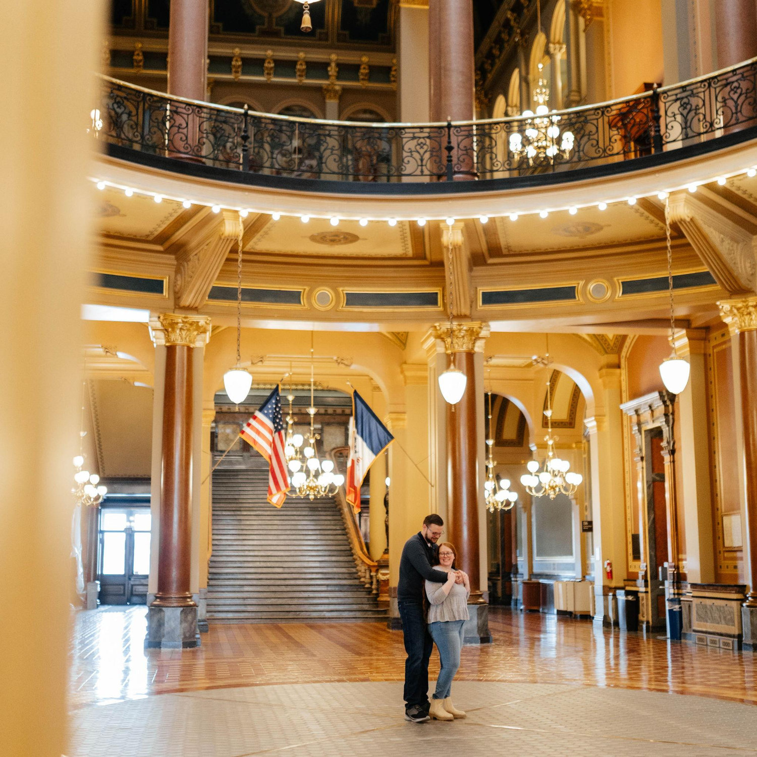 Our Engagement Photos at the Iowa State Capitol! -Courtesy of Peridot & Lace ❤️