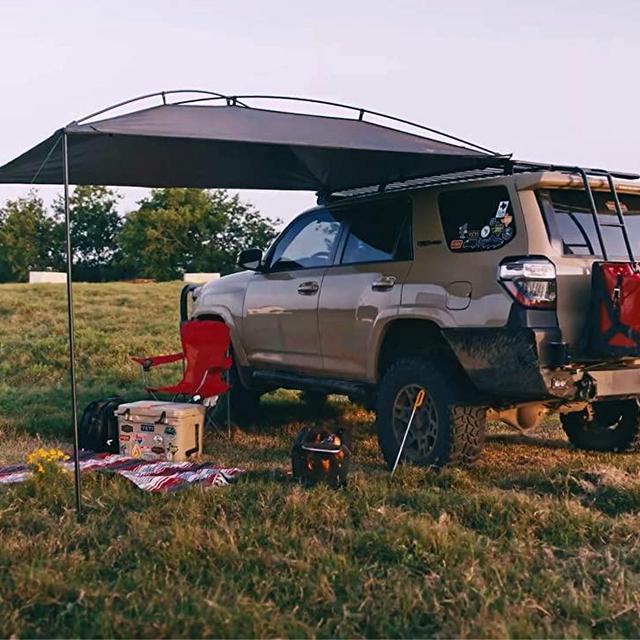 MoonShade Portable Vehicle Awning, Large 9' x 7' Shade Coverage, Lightweight Durable Car Canopy Suitable for Trucks SUVs Vans Campers and More