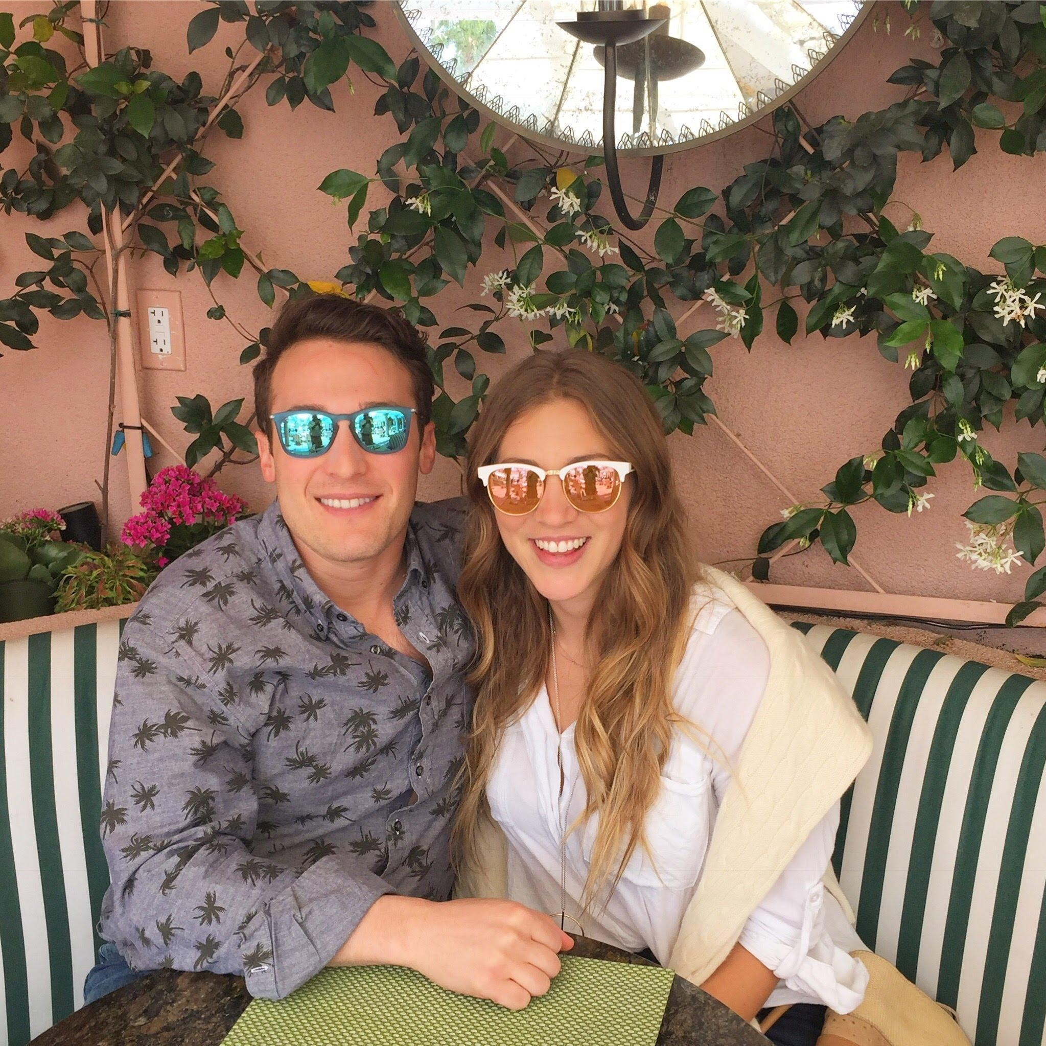 JK's first visit to LA - eating lunch at the Beverly Hills Hotel. On that trip Dani & JK first said, "I love you." Or rather, Dani said, "I love you", and JK said it back to be nice ;-)