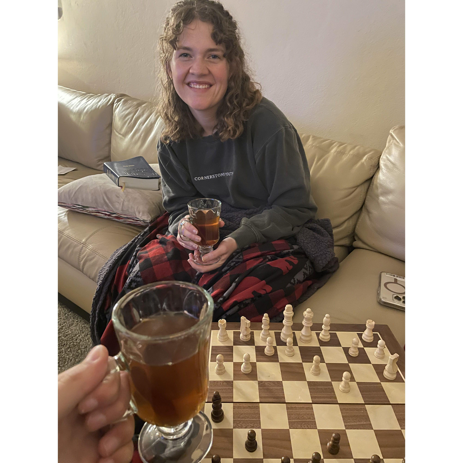 Our first date was playing chess.