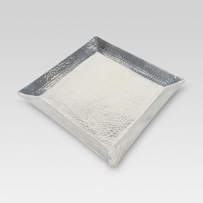 Square Tray Hammered Metal - Threshold™