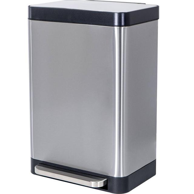 Hefty 52.2L Stainless Waste Step Trash Can