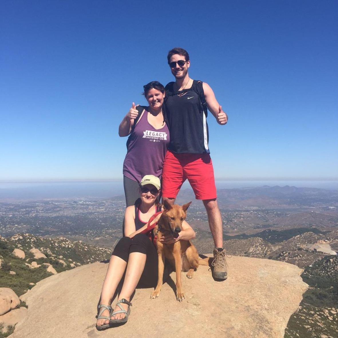 Jen conquers Potato Chip Rock with us!