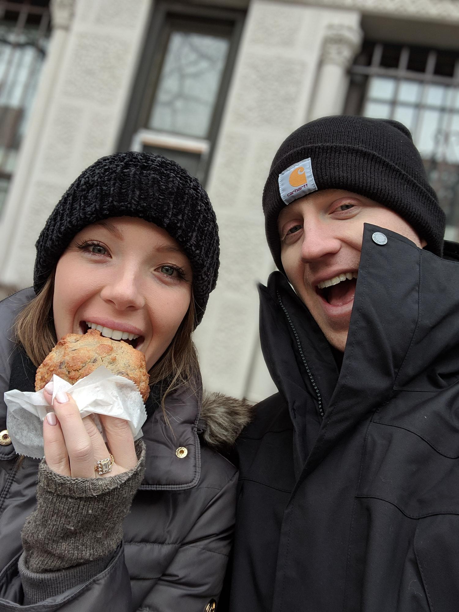 Enjoying Levain Cookies