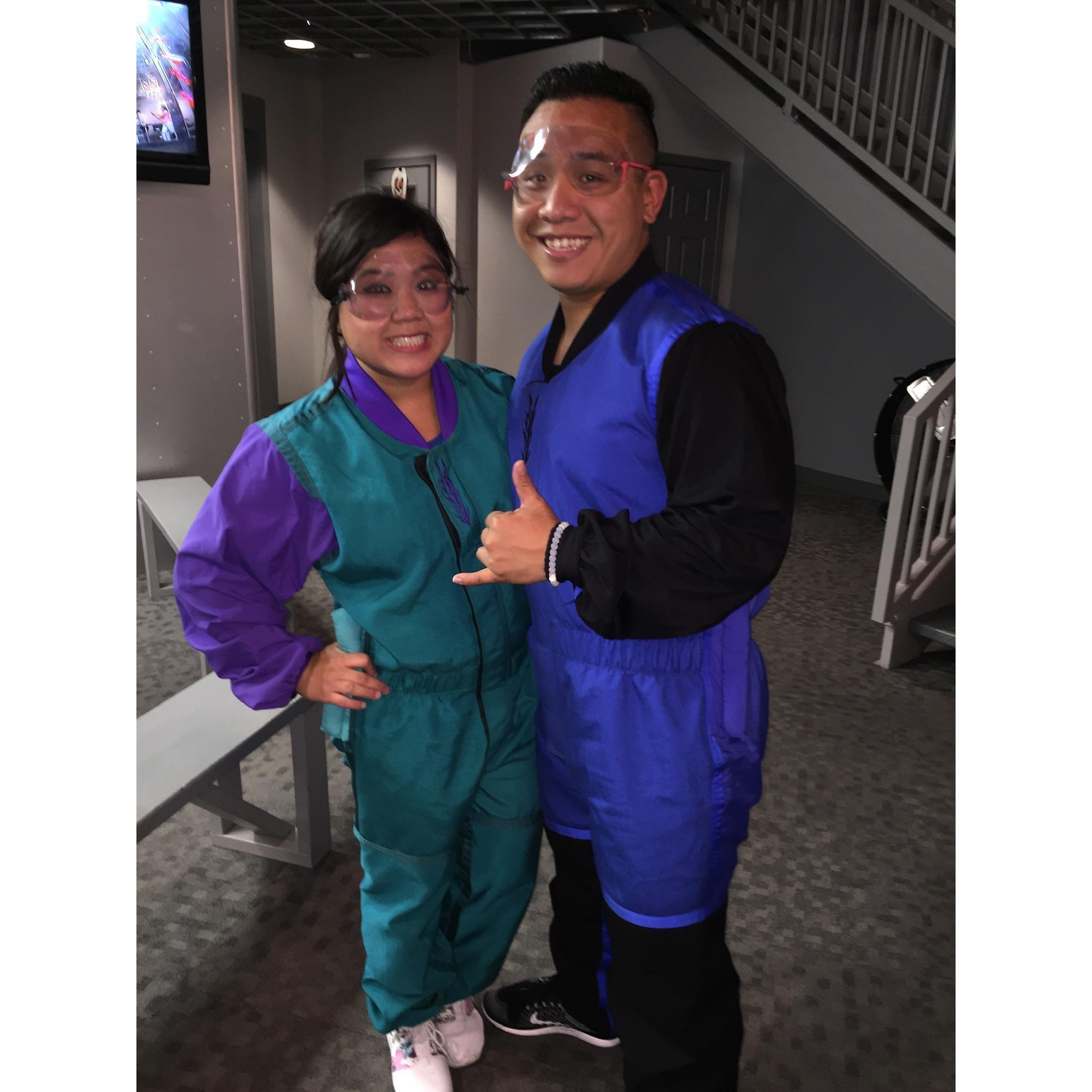 Early phase date- indoor skydiving