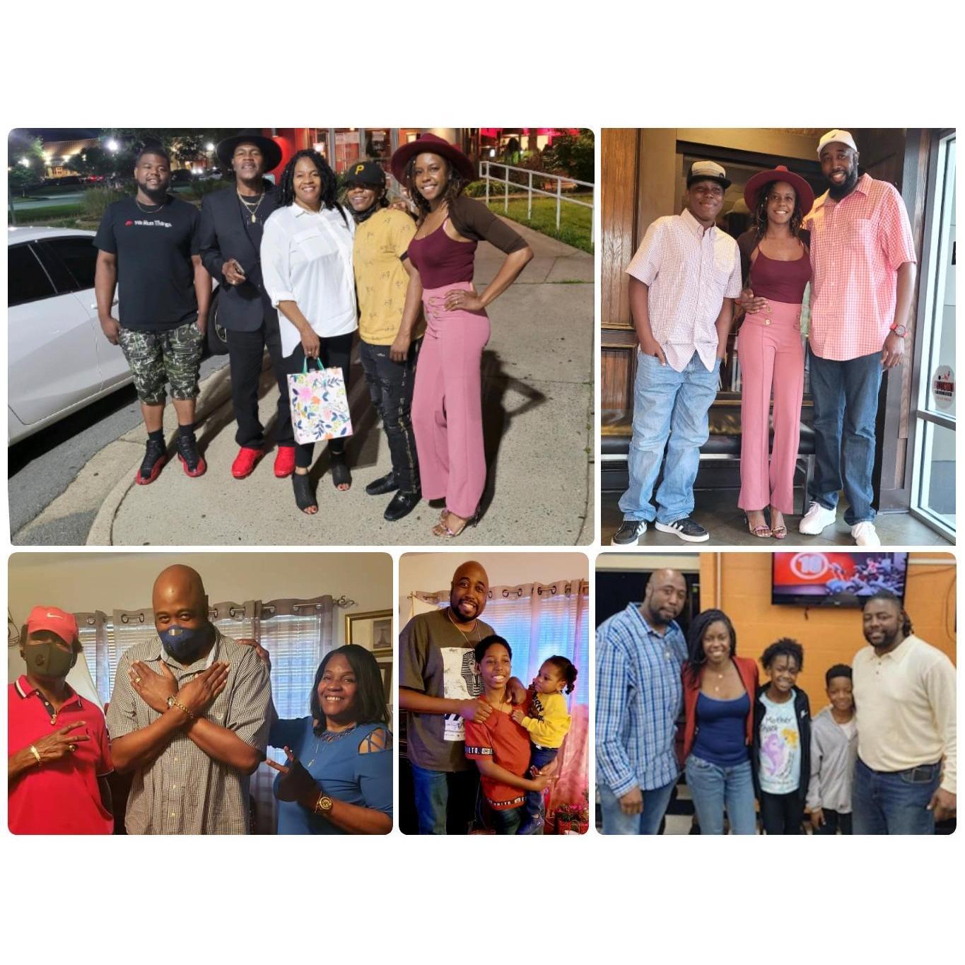 Pictures of Holly & Seneca spending time with Holly's family. Various holidays... Father's day 2019, Christmas 2019, Mother's Day 2021.
