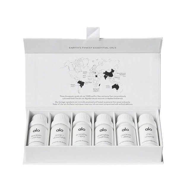 ALO Essential Oil Collection | 6 Essential Oils for Energy, Balance & Relaxation | Boxed Gift Set