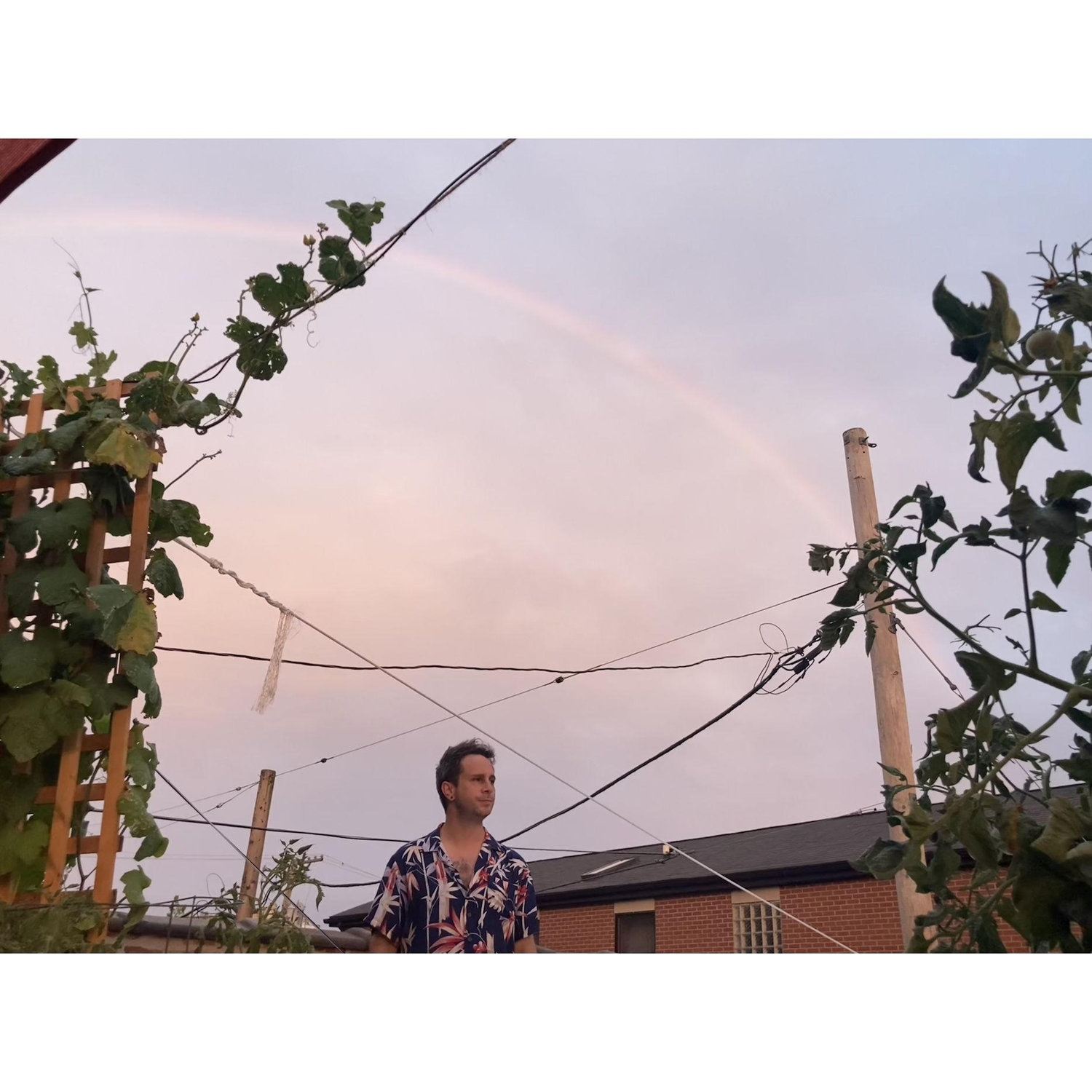 Jimmy and a Rainbow on our Rooftop // July '23